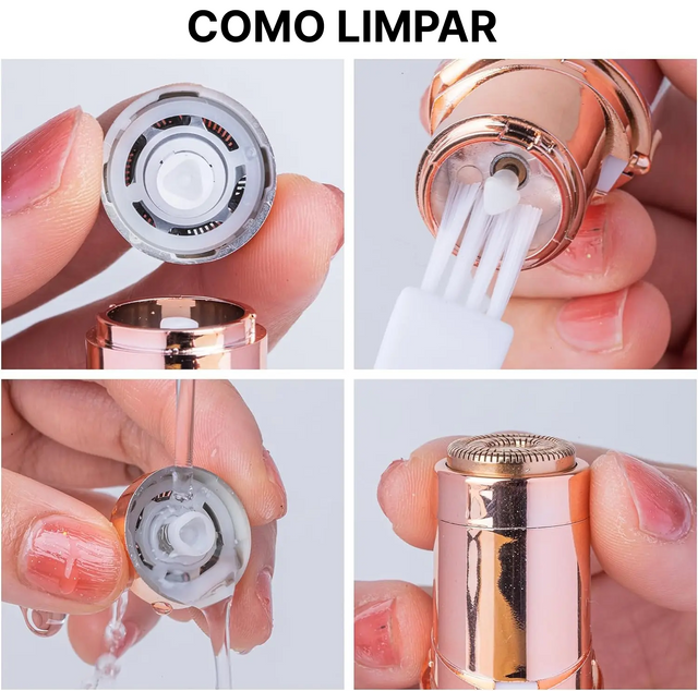 Depilador Facial GlowCare™ - Pele Lisa Sem Dor, Cortes ou Irritações (Tecnologia 18K)