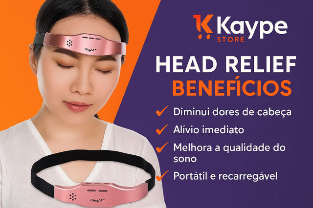 Head Relief – Massageador Elétrico para Enxaqueca e Dor de Cabeça | Kaype Store