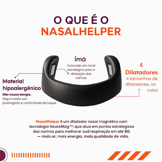 NasalHelper - Tira Nasal Magnética Anti Ronco | Kaype Store