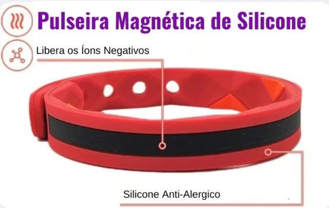 GlicoBrace Heathify - Bracelete Magnético de Silicone Regulador de Glicose Kaypestore