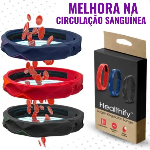 GlicoBrace Heathify - Bracelete Magnético de Silicone Regulador de Glicose Kaypestore