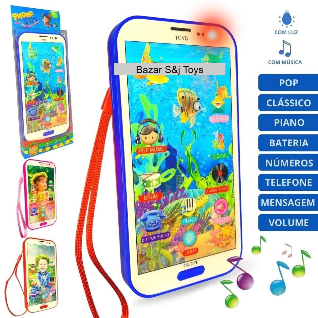 Brinquedo Infantil Celular Educativo 3D com Músicas - Kaype Store