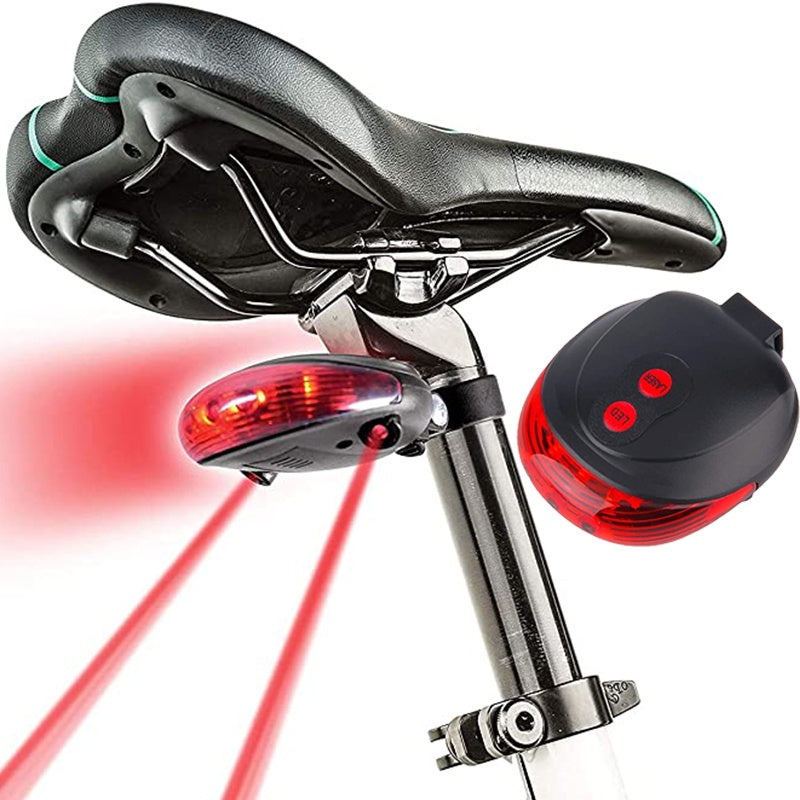 Lanterna Traseira de Bicicleta com LED e Laser - A Prova Dágua - Kaype Store