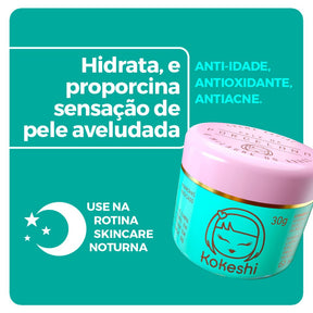 Hidratante Facial Pele de Porcelana - Rosa mosqueta e extrato de Arroz - Kaype Store