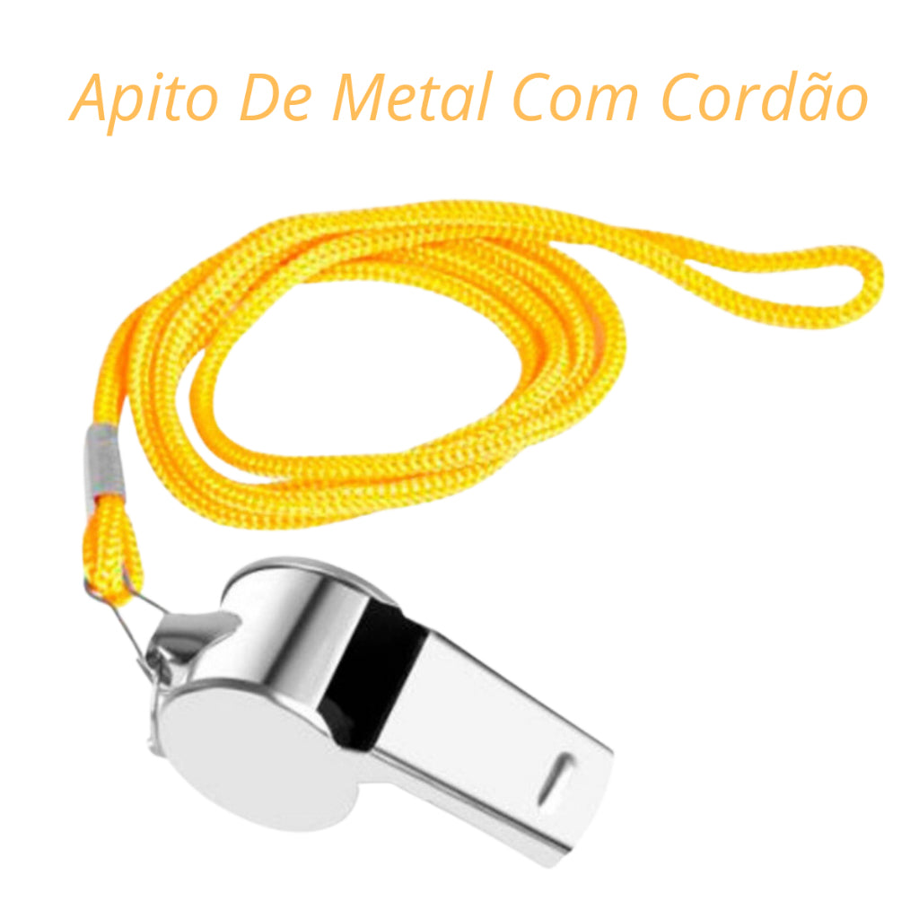 Apito Profissional De Metal Com Cordão Profissional - Kaype Store