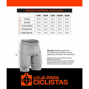 Bermuda de Ciclismo Masculina com Forro de Gel - Alta Performance e Conforto