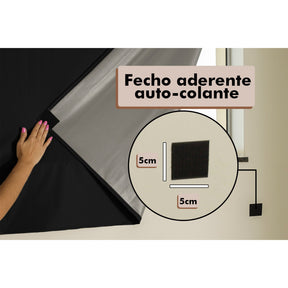 Cortina Painel Blackout com Velcro para Sala Quarto Cozinha - Kaype Store