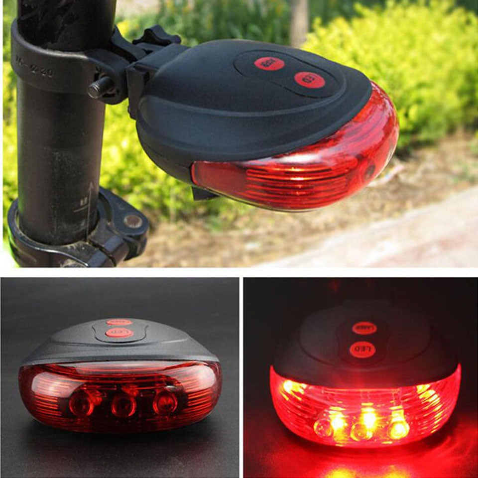 Lanterna Traseira de Bicicleta com LED e Laser - A Prova Dágua - Kaype Store