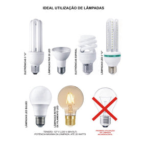 SPOT TRILHO 3 LAMPADAS DIRECIONAVEIS DE PLASTICO - Kaype Store