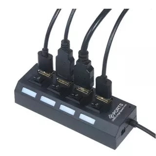 Régua Cabo Hub USB 2.0 De 4 Portas: Expanda Suas Conexões com Facilidade - Kaype Store