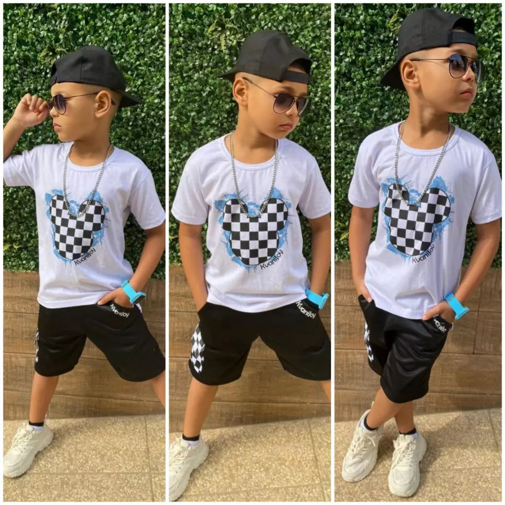 Conjunto Infantil Masculino Shorts e Camiseta: Estilo e Conforto para os Pequenos - Kaype Store