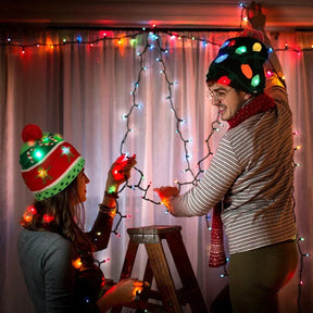 Chapéu Festivo com LED: Um Toque Luminoso para Sua Celebração Natalina - Kaype Store