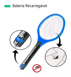 Raquete Elétrica Recarregável Mata Inseto, Mosquito, Pernilongos - Kaype Store