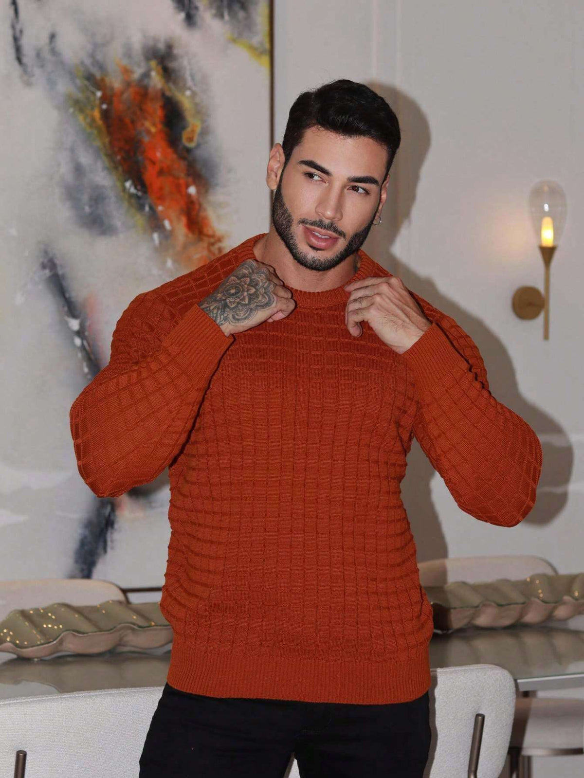 Suéter Masculino de Tricot de Luxo - Kaype Store