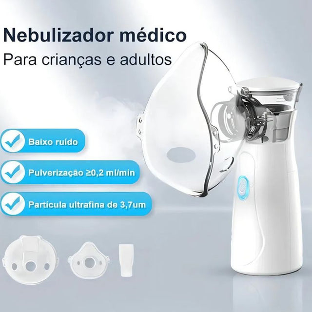 Inalador Portátil Silencioso - Adulto e Infantil | Alívio Rápido em Qualquer Lugar | KaypeStore