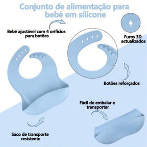 Kit 8 Peças de Talheres de Silicone para Bebês e Crianças - Seguro e Prático - Kaype Store