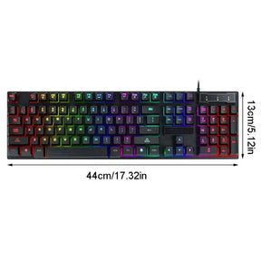 Teclado Gamer semi-mecânico, PC Original, RGB LED retroiluminada