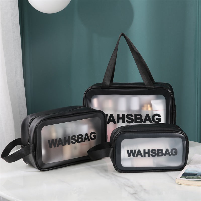 Kit 3 Necessaire de Maquiagem Transparente WashBag à Prova d'Água - Kaype Store