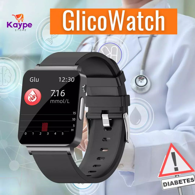 GlicoWatch Pro 2023 - Relógio SmartWatch Medidor de Glicemia e Pressão a Prova D'Agua Kaypestore 