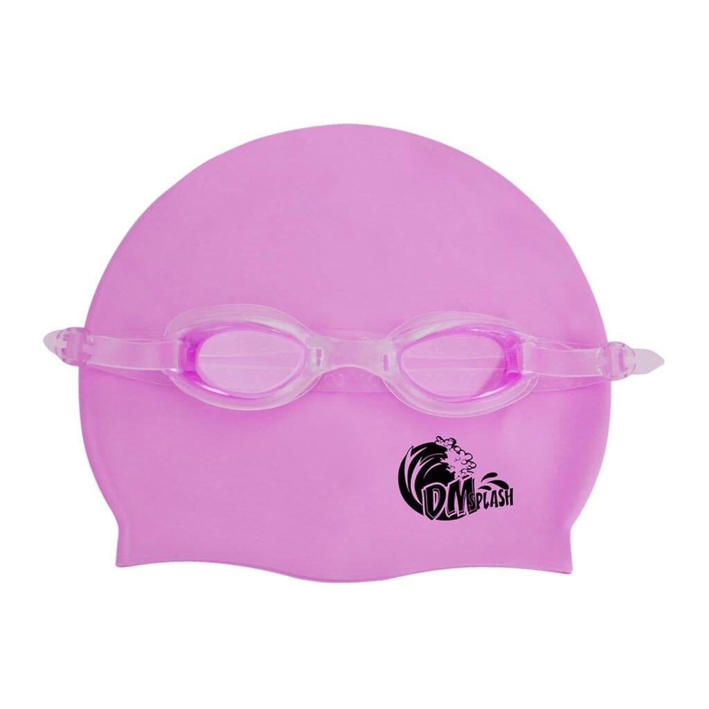Kit Natação / HidroGinastica: Óculos e Touca - Proteção e Conforto na Água Kaypestore Rosa 
