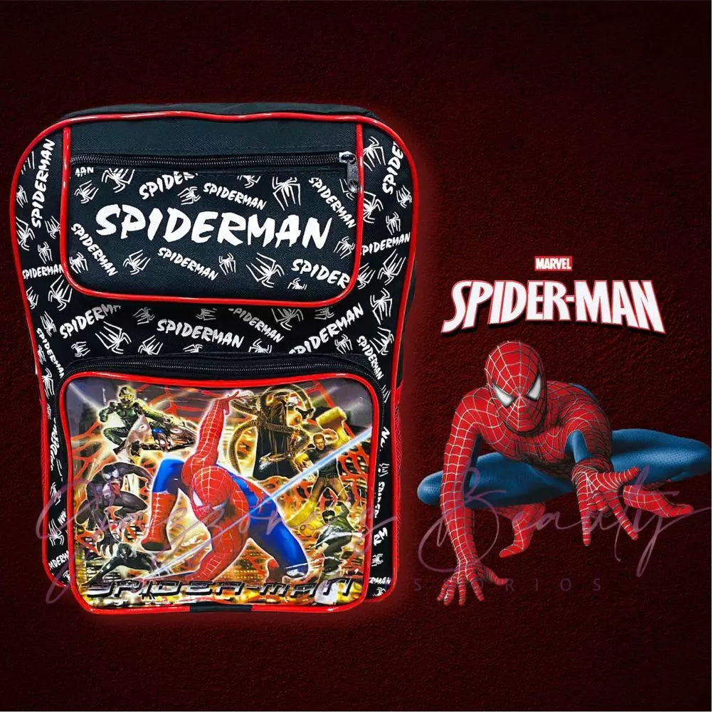 Mochila Escolar Infantil Masculina - Super Resistente (Hulk, Homem Aranha, Batman e Patrulha Canina) MDI008 Kaypestore Homem Aranha 