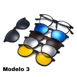 Óculos de Sol Polarizado 6 em 1 Original com Proteção UV+ Estojo de Brinde ACES0010 Kaypestore Clássico 