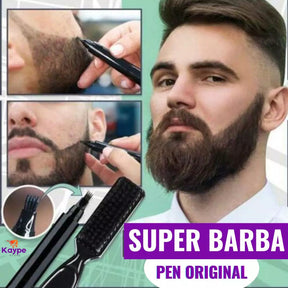 SuperBarba Pen - Sua Barba Cheia, Desenhada e sem Pelos Brancos -BRINDE: Escova de Crescimento + E-BOOK Beleza Masculina Kaypestore 