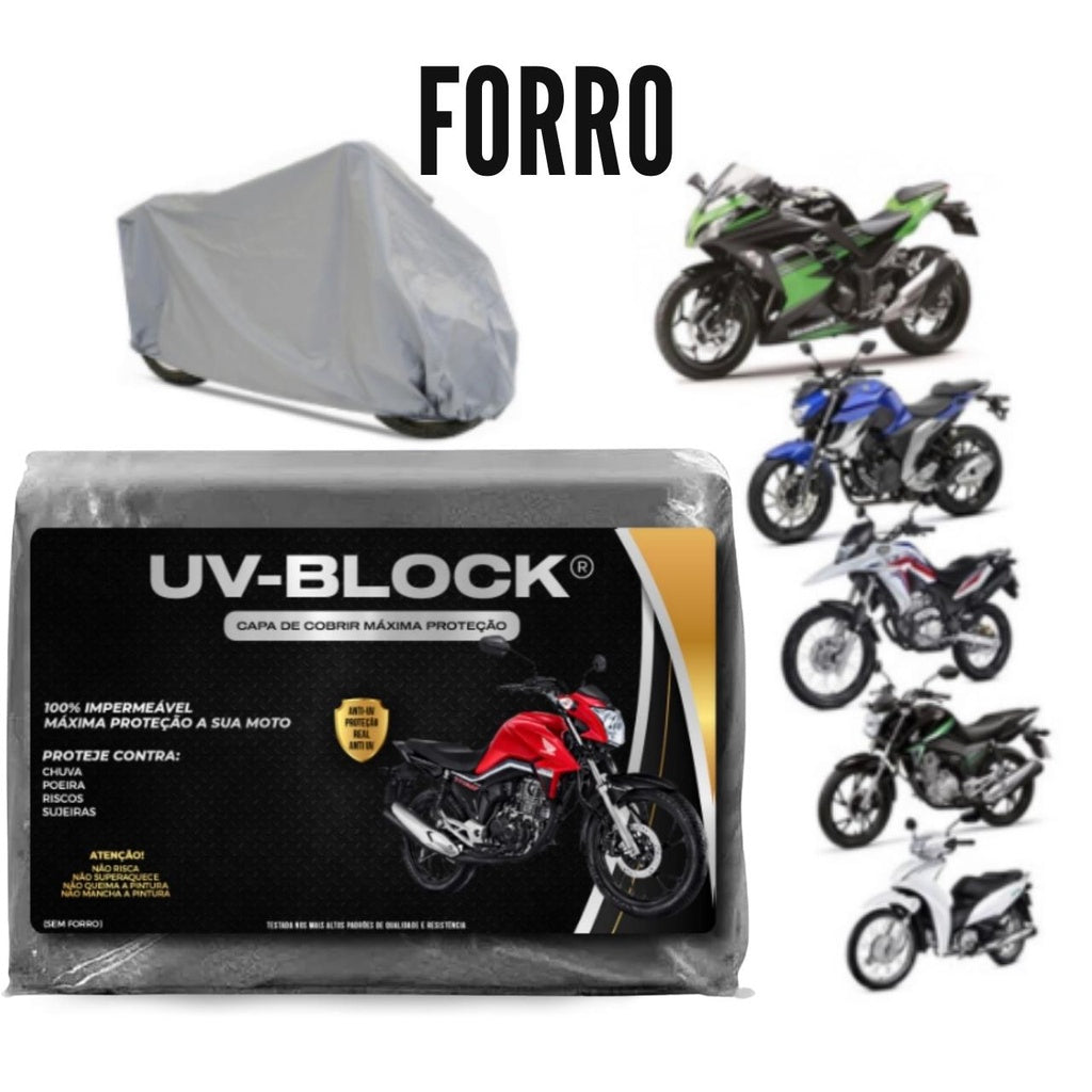 UV Block Capa Forrada para Moto Impermeável com Proteção UV - Protege de Sol, Chuva e Poeira Kaypestore 